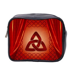 The Celtic Knot In Red Colors Mini Toiletries Bag (two Sides) by FantasyWorld7