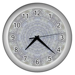 Lace Flower Planet And Decorative Star Wall Clock (silver) by pepitasart