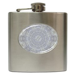 Lace Flower Planet And Decorative Star Hip Flask (6 Oz) by pepitasart