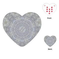 Lace Flower Planet And Decorative Star Playing Cards (heart) by pepitasart