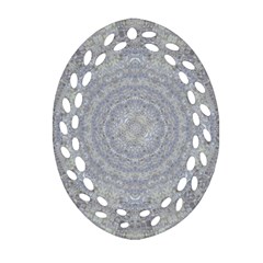 Lace Flower Planet And Decorative Star Ornament (oval Filigree) by pepitasart