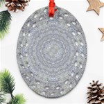 Lace Flower Planet And Decorative Star Oval Filigree Ornament (Two Sides) Front