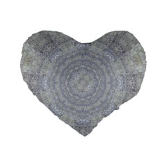 Lace Flower Planet And Decorative Star Standard 16  Premium Heart Shape Cushions by pepitasart