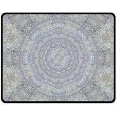 Lace Flower Planet And Decorative Star Double Sided Fleece Blanket (medium)  by pepitasart