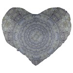 Lace Flower Planet And Decorative Star Large 19  Premium Flano Heart Shape Cushions Back