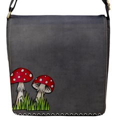 Mushroom Season Flap Closure Messenger Bag (s) by WensdaiAmbrose