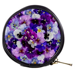 Pretty Purple Pansies Mini Makeup Bag