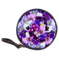 Pretty Purple Pansies Classic 20-cd Wallets by retrotoomoderndesigns