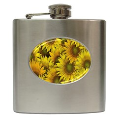 Surreal Sunflowers Hip Flask (6 Oz) by retrotoomoderndesigns