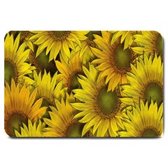 Surreal Sunflowers Large Doormat  by retrotoomoderndesigns