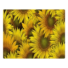 Surreal Sunflowers Double Sided Flano Blanket (large)  by retrotoomoderndesigns