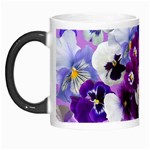 Pretty Purple Pansies Morph Mugs Left