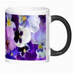 Pretty Purple Pansies Morph Mugs Right