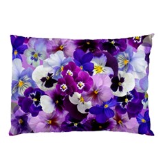 Pretty Purple Pansies Pillow Case by retrotoomoderndesigns