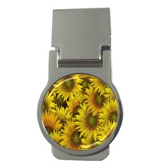 Surreal Sunflowers Money Clips (round)  by retrotoomoderndesigns