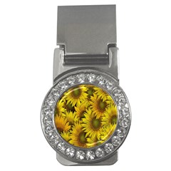 Surreal Sunflowers Money Clips (cz)  by retrotoomoderndesigns