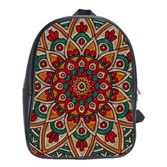 Mandala - Red & Teal School Bag (xl) by WensdaiAmbrose