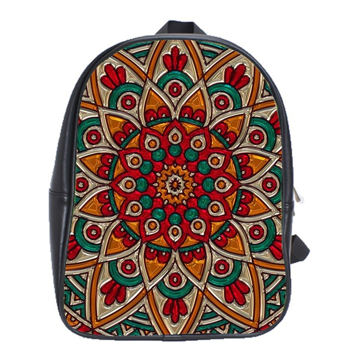 Mandala - Red & Teal School Bag (XL)