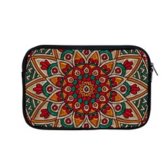 Mandala - Red & Teal Apple Macbook Pro 13  Zipper Case by WensdaiAmbrose