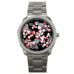 Plumflower Sport Metal Watch by WensdaiAmbrose