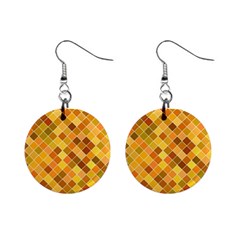 Square Pattern Diagonal Mini Button Earrings by Mariart