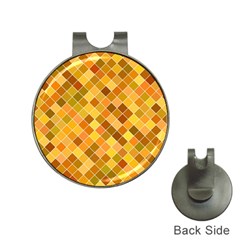 Square Pattern Diagonal Hat Clips With Golf Markers by Mariart