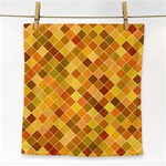 Square Pattern Diagonal Face Towel Front