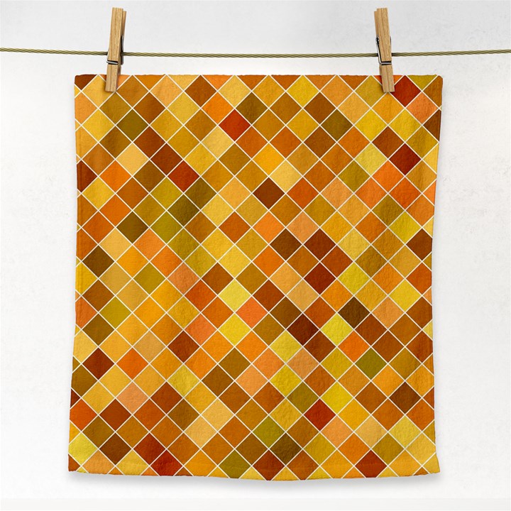 Square Pattern Diagonal Face Towel