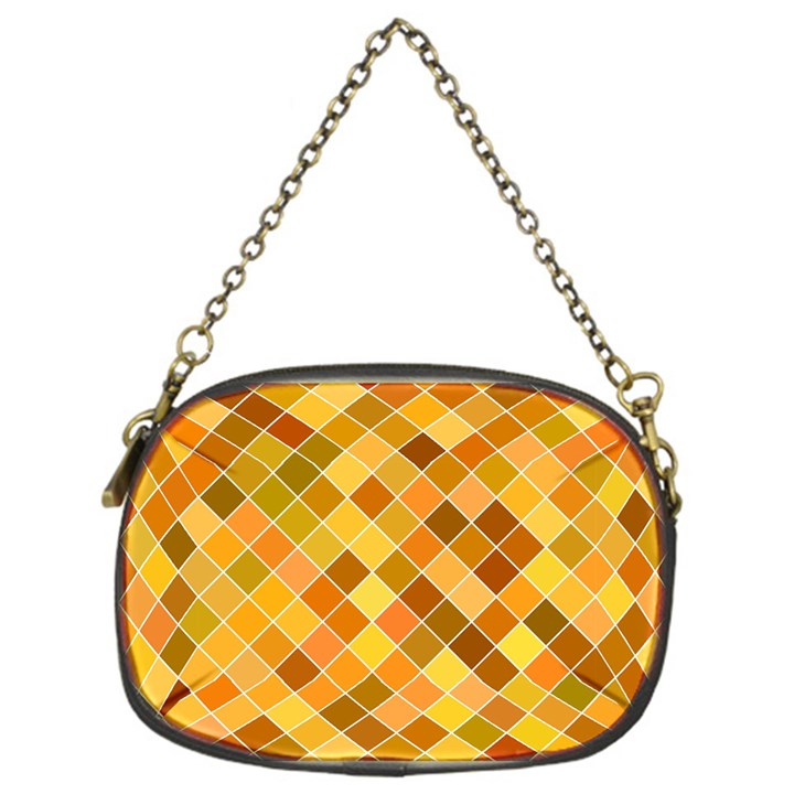 Square Pattern Diagonal Chain Purse (One Side)