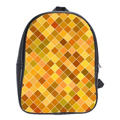 Square Pattern Diagonal School Bag (large) by Mariart