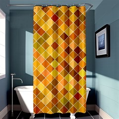 Square Pattern Diagonal Shower Curtain 36  X 72  (stall)  by Mariart