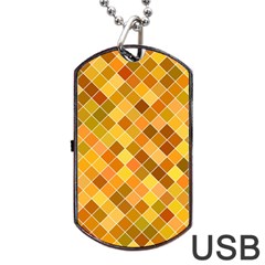 Square Pattern Diagonal Dog Tag Usb Flash (one Side) by Mariart