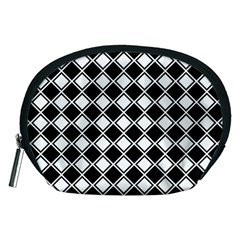 Square Diagonal Pattern Accessory Pouch (medium) by Mariart