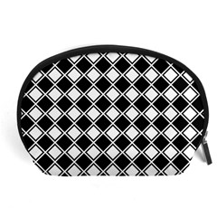 Square Diagonal Pattern Accessory Pouch (large) by Mariart