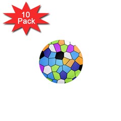 Stained Glass Colourful Pattern 1  Mini Magnet (10 Pack)  by Mariart