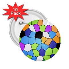 Stained Glass Colourful Pattern 2 25  Buttons (10 Pack)  by Mariart