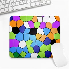 Stained Glass Colourful Pattern Large Mousepads by Mariart