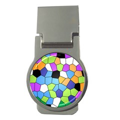 Stained Glass Colourful Pattern Money Clips (round)  by Mariart