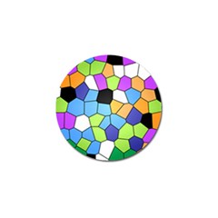 Stained Glass Colourful Pattern Golf Ball Marker by Mariart