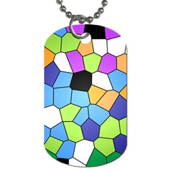 Stained Glass Colourful Pattern Dog Tag (two Sides) by Mariart