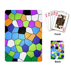 Stained Glass Colourful Pattern Playing Cards Single Design by Mariart