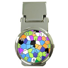 Stained Glass Colourful Pattern Money Clip Watches by Mariart