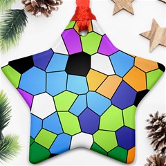 Stained Glass Colourful Pattern Star Ornament (two Sides) by Mariart