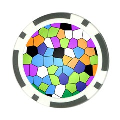 Stained Glass Colourful Pattern Poker Chip Card Guard by Mariart