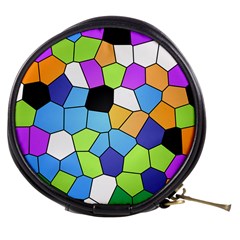 Stained Glass Colourful Pattern Mini Makeup Bag by Mariart