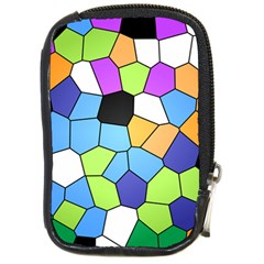 Stained Glass Colourful Pattern Compact Camera Leather Case by Mariart