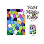 Stained Glass Colourful Pattern Playing Cards 54 (Mini) Front - Heart3