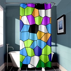 Stained Glass Colourful Pattern Shower Curtain 36  X 72  (stall)  by Mariart