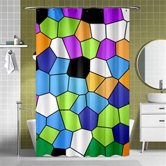 Stained Glass Colourful Pattern Shower Curtain 48  X 72  (small)  by Mariart