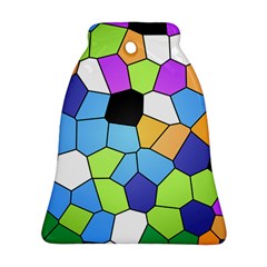 Stained Glass Colourful Pattern Bell Ornament (two Sides) by Mariart